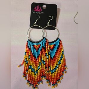 Paparazzi Colorful Beaded Fringe Earrings